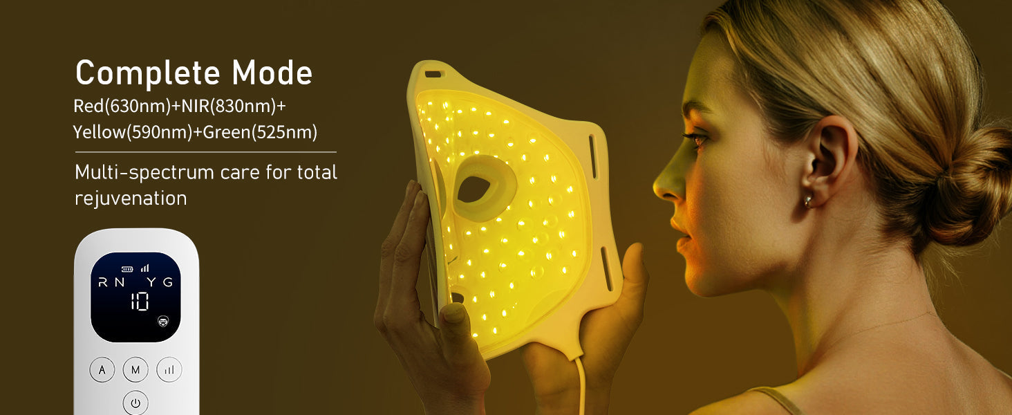 Umitec LED Face Mask – Yellow Light Therapy for Sensitive Skin
