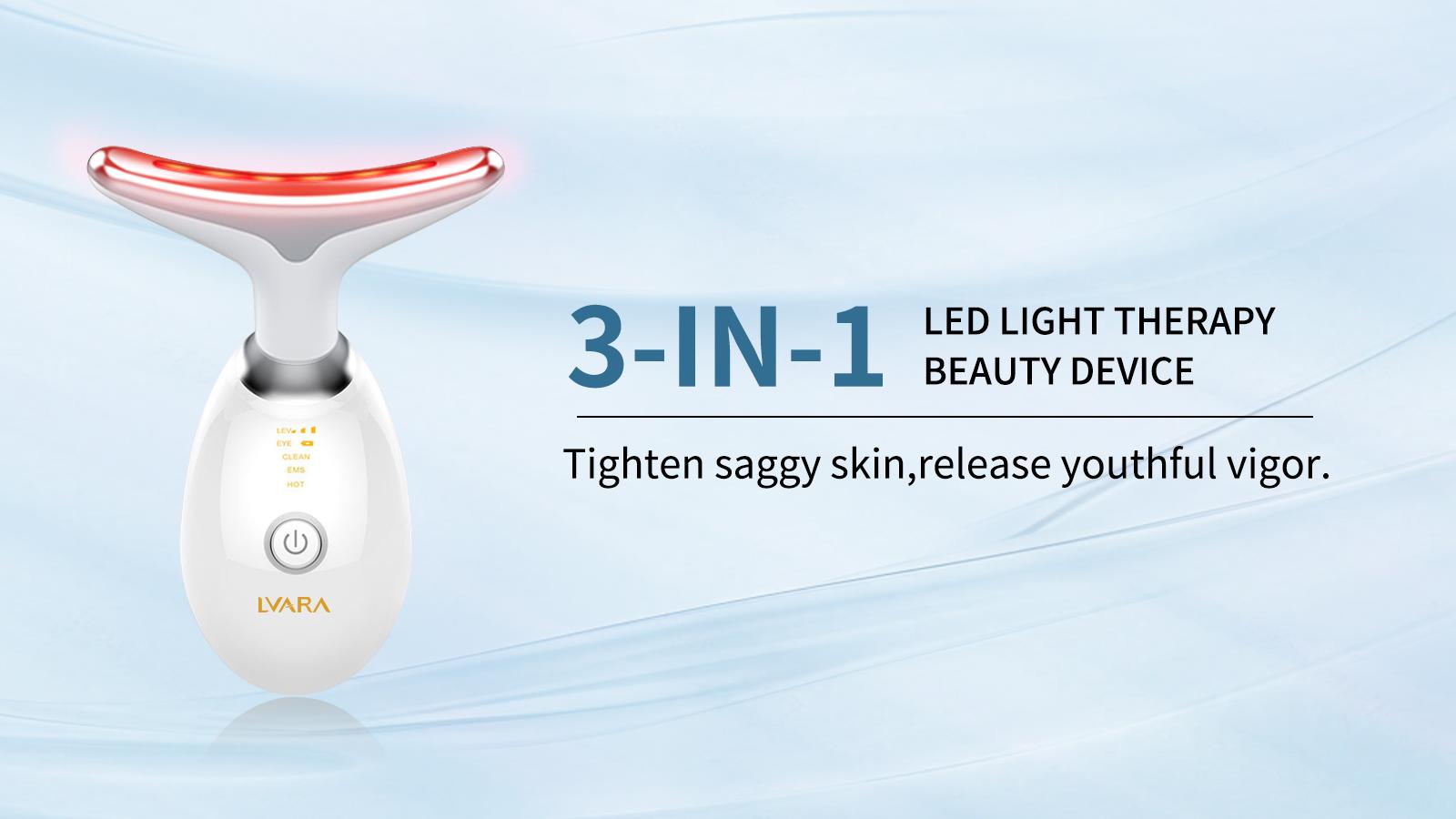 LVARA 3-in-1 LED Microcurrent Facial Sculptor