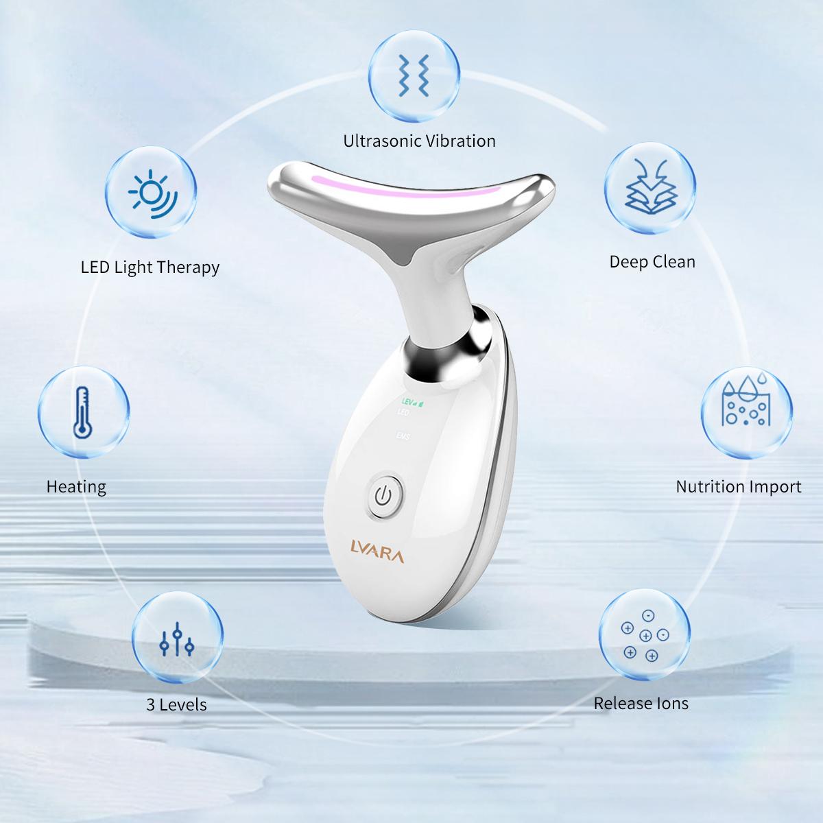 LVARA 3-in-1 LED Microcurrent Facial Sculptor