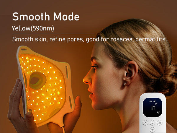 Yellow Light gently energizes the outer layers of your skin, helping to calm sensitivity, smooth roughness, and support a healthy, balanced glow.