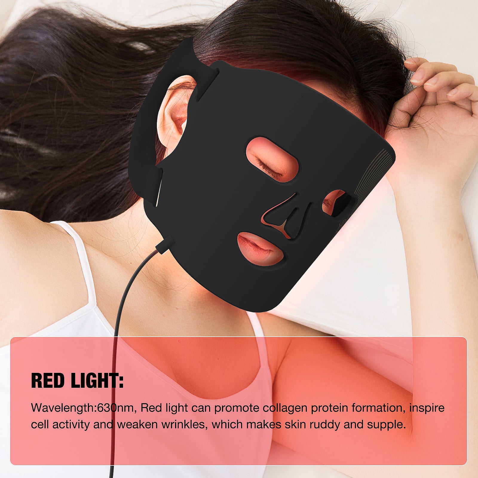 Umitec LED Mask Black