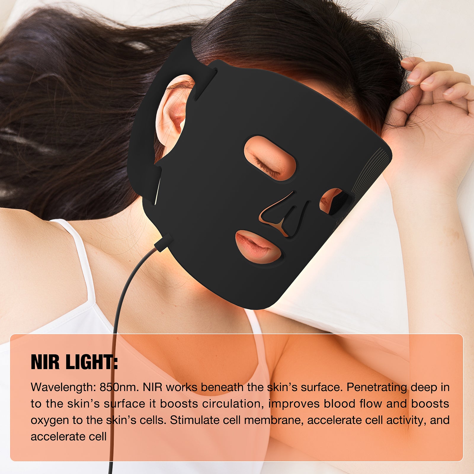 Umitec LED Mask Black