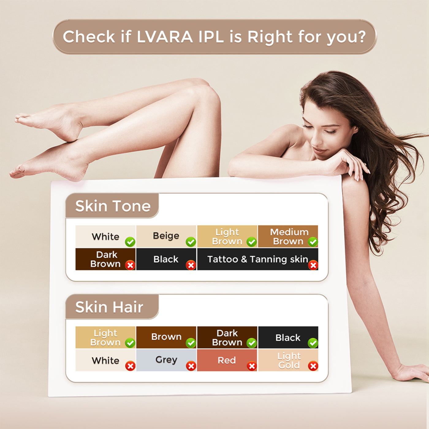 LVARA IPL Hair Removal Device