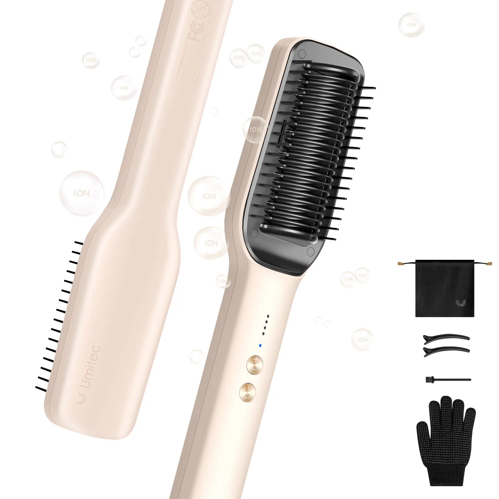 Umitec 2-in-1 Ionic Hair Straightener Brush