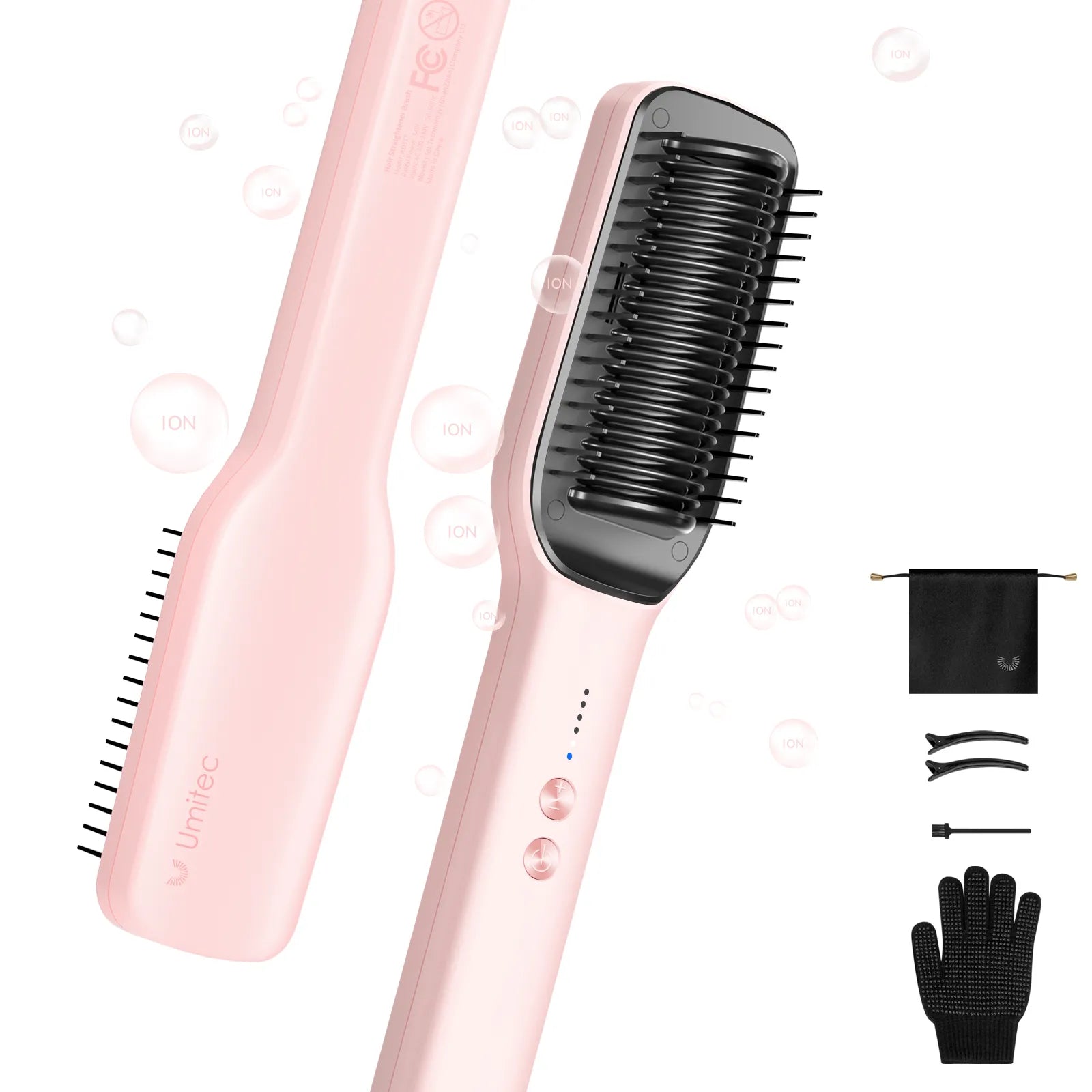 Umitec 2-in-1 Ionic Hair Straightener Brush