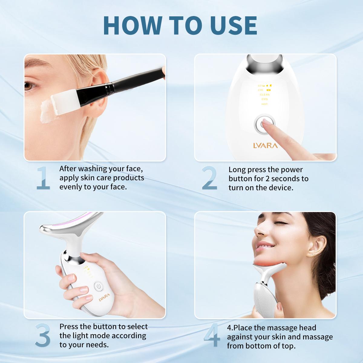 LVARA 3-in-1 LED Microcurrent Facial Sculptor