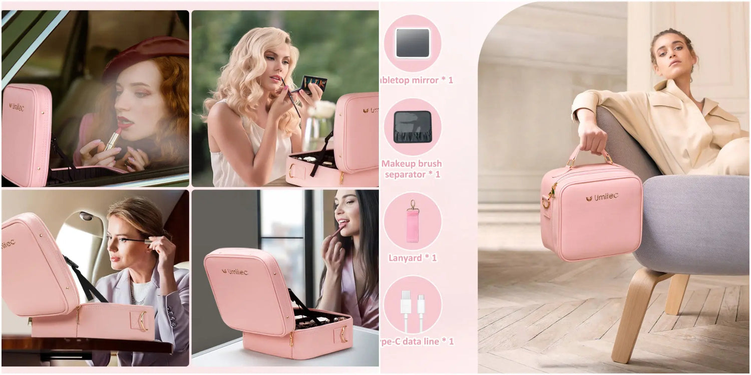 Umitec LED Mirror Makeup Bag: The Ultimate Travel Companion Umitec