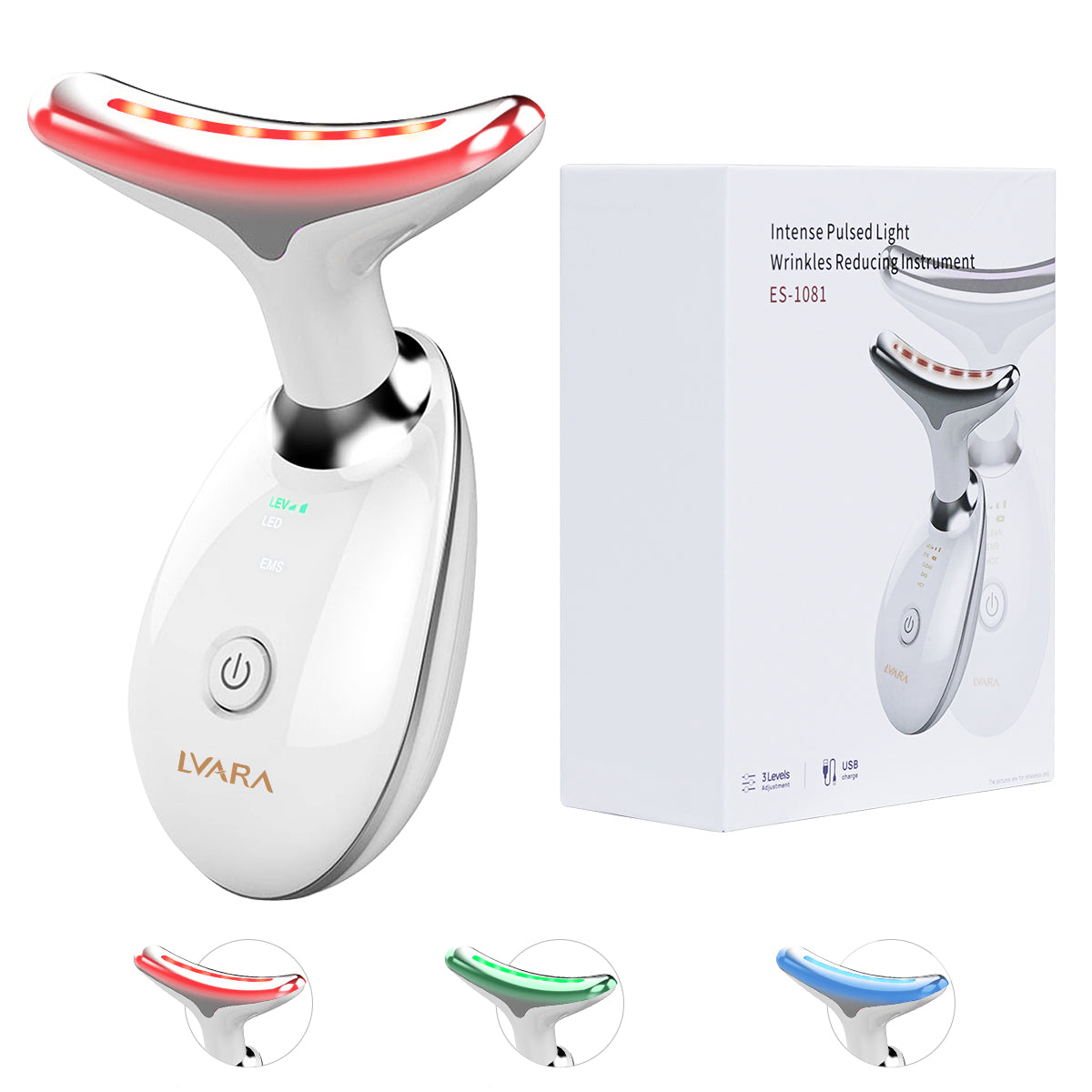 LVARA 3-in-1 LED Microcurrent Facial Sculptor