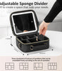 Umitec Makeup Kit Travel Bag has adjustable sponge divider, you could DIY to create a space that suits your needs
