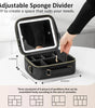 Umitec Makeup Kit Travel Bag with 3 color LED Mirror