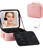 Umitec Makeup Kit Travel Bag with 3 color LED Mirror