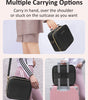 Multiple Carrying options for Umitec Makeup Kit Travel Bag, in hand, over the shoudler or stuck on the suitcase