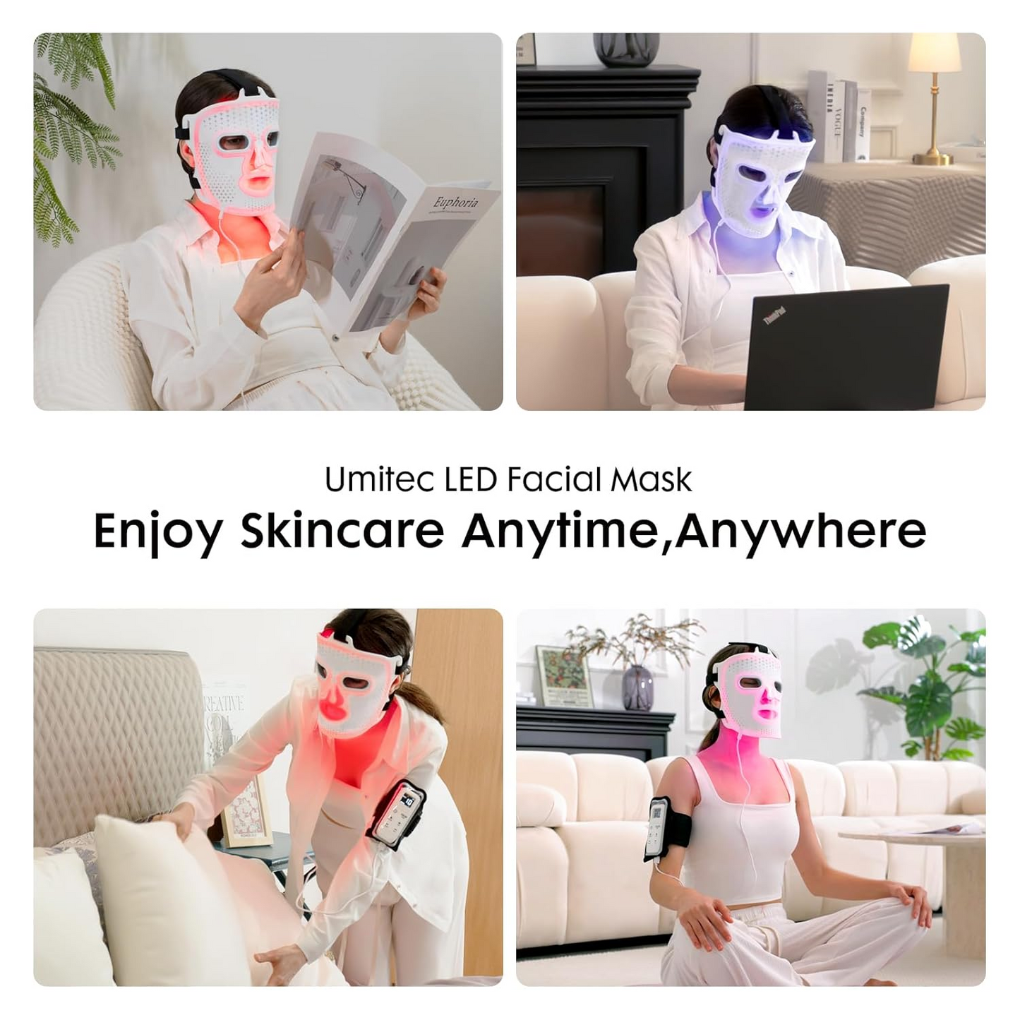 Umitec 4-in-1 LED Therapy Face Mask