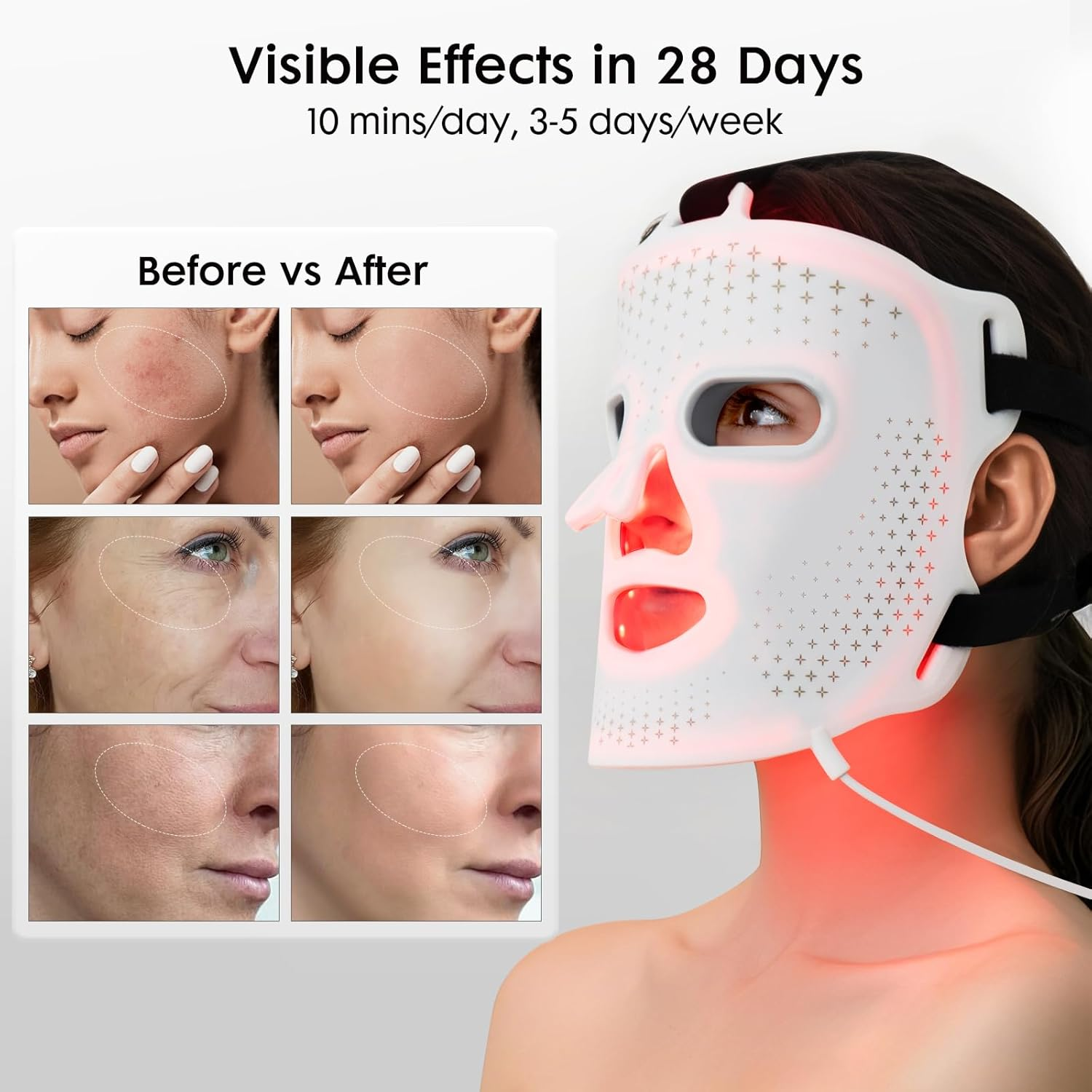 Umitec LED Mask White