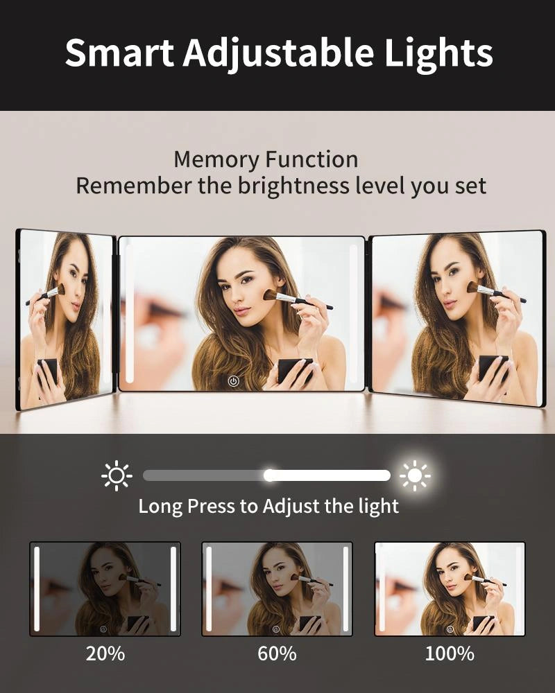 The Umitec mirror could adjust the degree of light, including a memory function to remember the brightness level you set