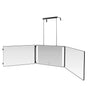 Umitec Trifold mirror hook-on with LED light